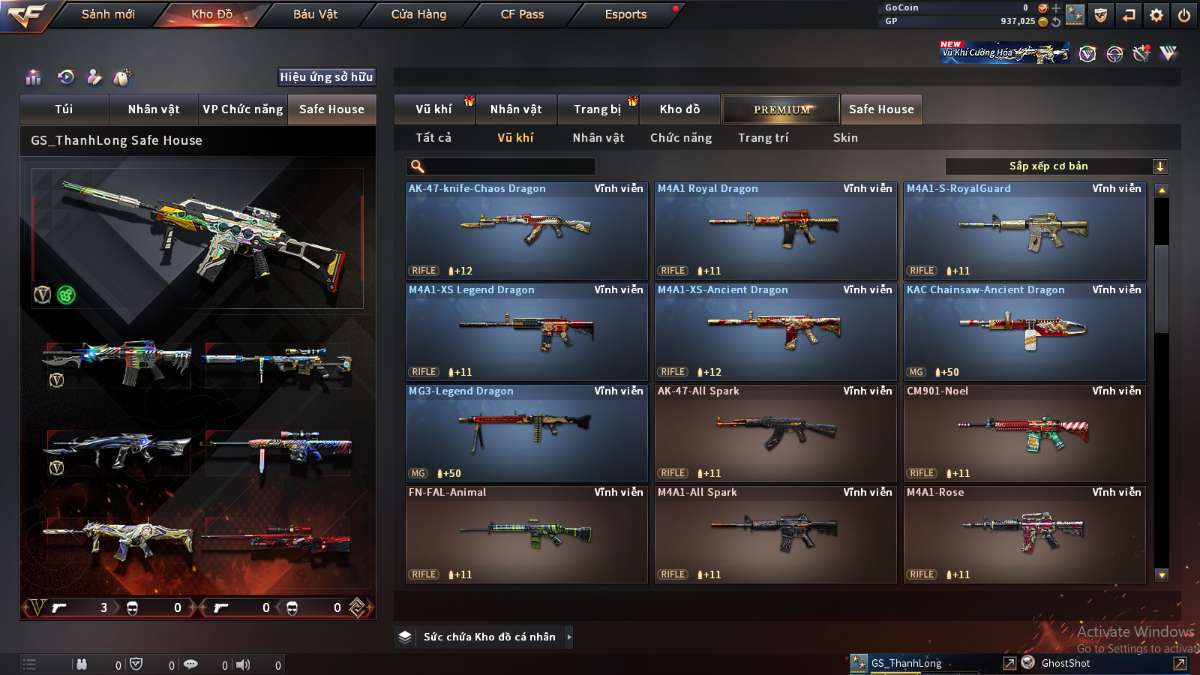 shop acc cf uy tin gia re